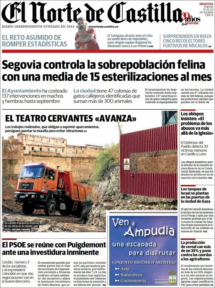 Portada de Norte de Castilla - Segovia (España)