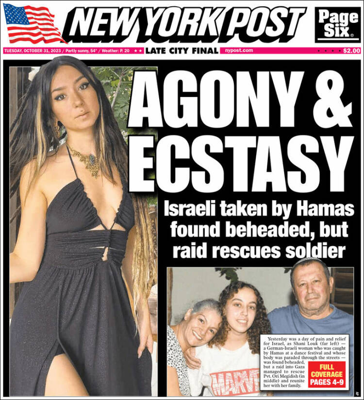 Portada de New York Post (USA)