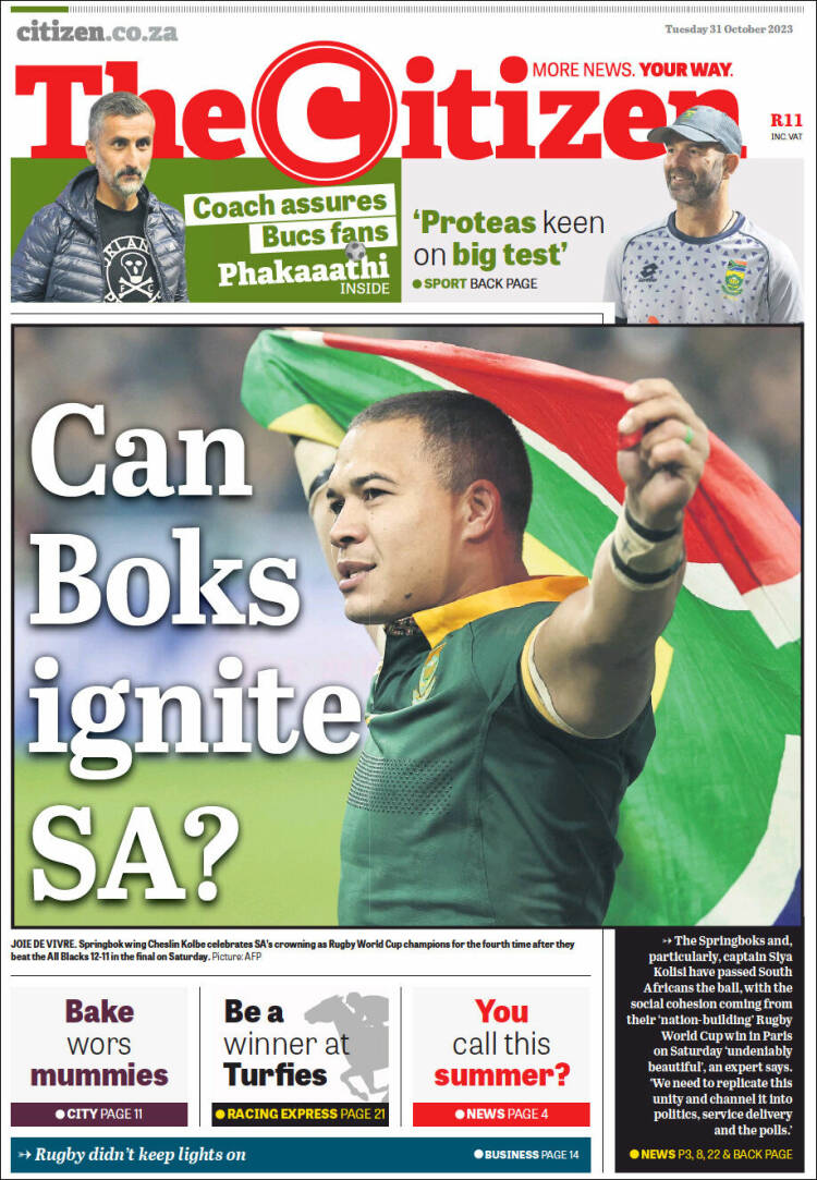 Portada de The Citizen (Sud&aacute;frica)