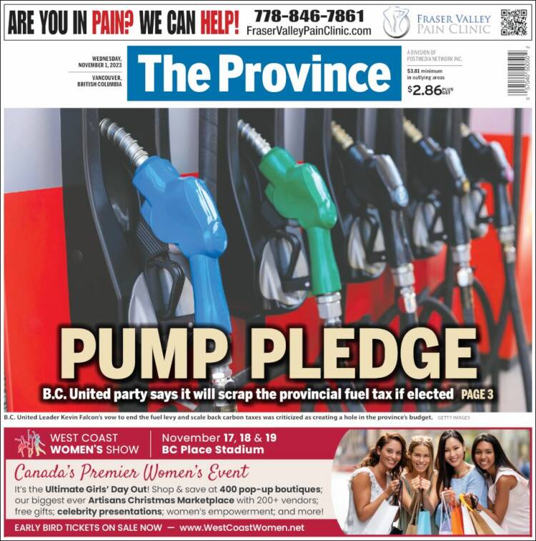 Portada de The Province (Canadá)