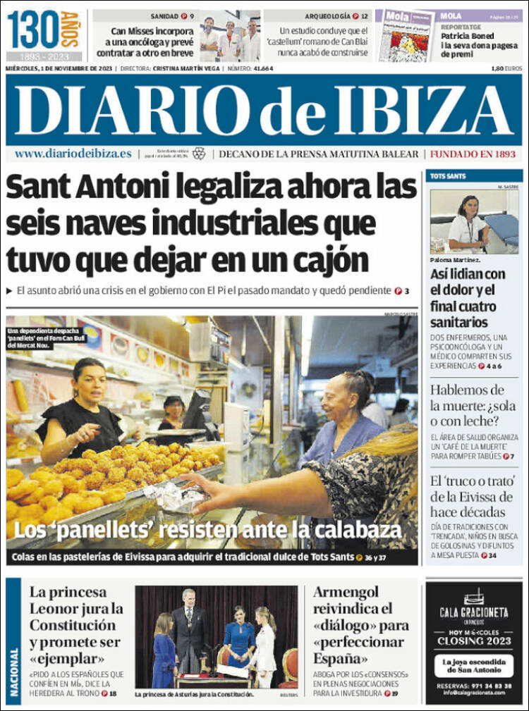 Portada de Diario de Ibiza (España)