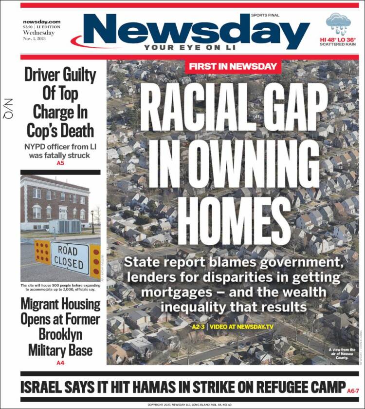 Portada de Newsday (USA)