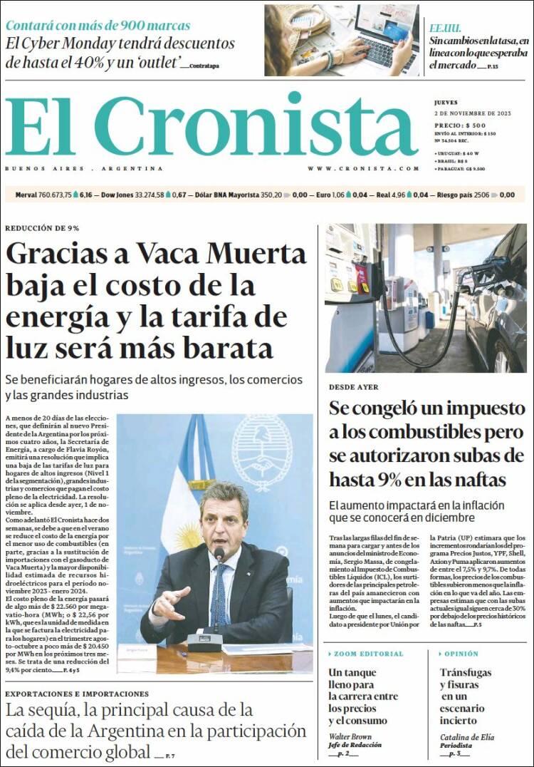 Portada de El Cronista Comercial (Argentina)