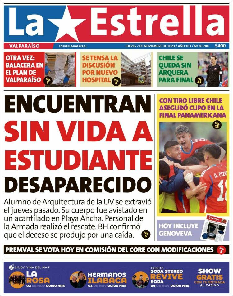 Portada de Estrella de Valparaiso (Chile)