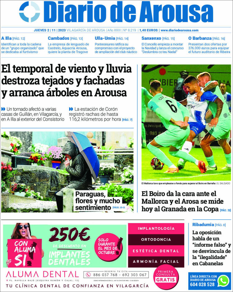 Portada de Diario de Arousa (España)