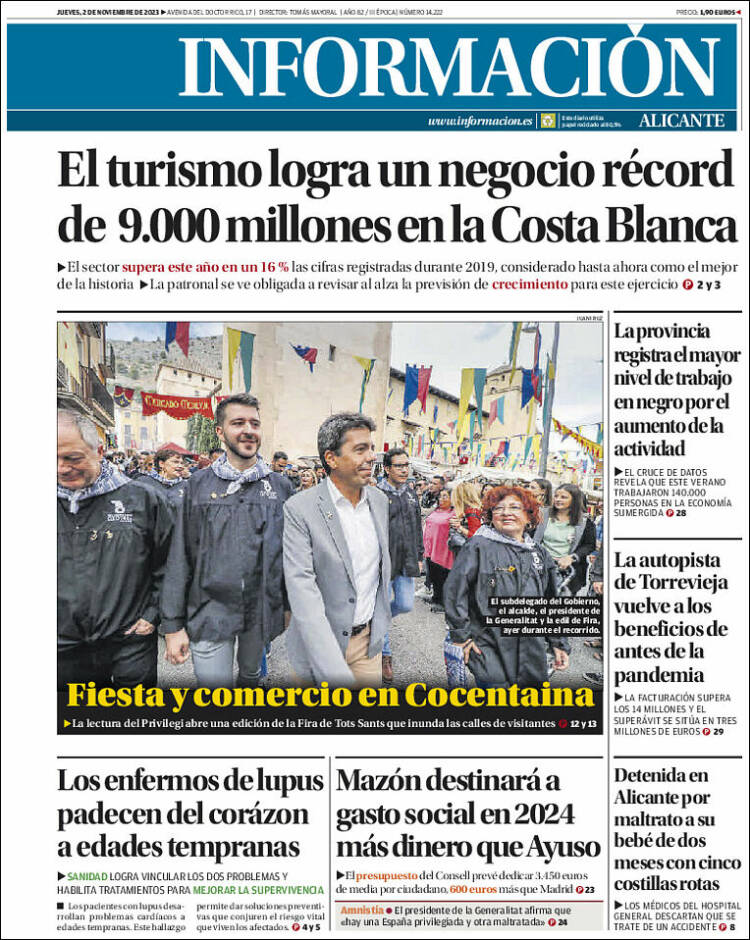 Portada de Diario Información (España)