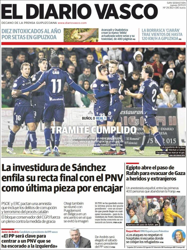 Portada de Diario Vasco (España)
