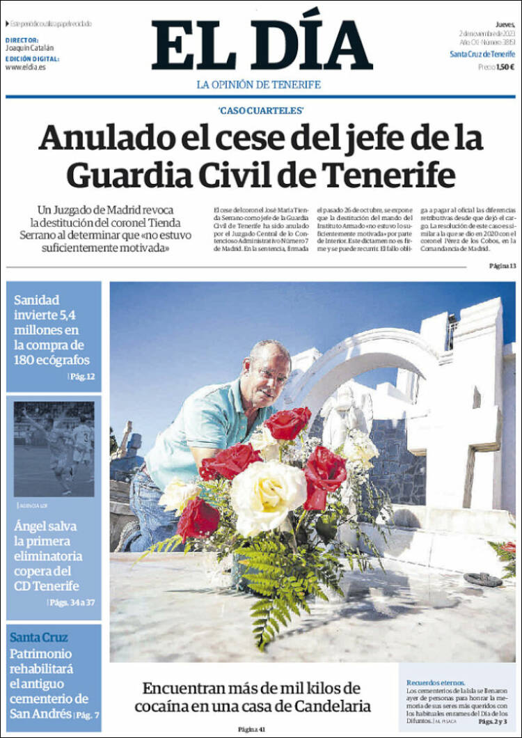 Portada de El Día (España)