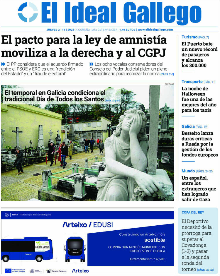 Portada de El Ideal Gallego (España)