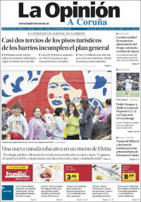 Portada de La Opinión de A Coruña (España)