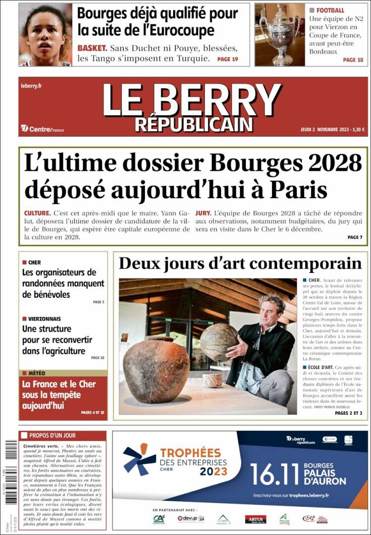 Portada de Berry Republicain (Francia)