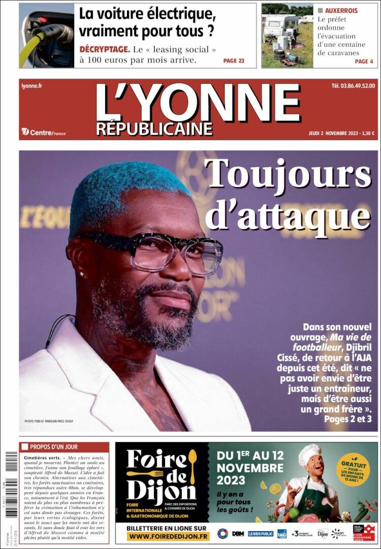 Portada de L'Yonne-Républicaine (Francia)
