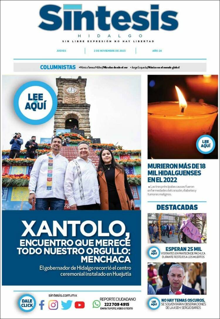 Portada de Sistesis - Hidalgo (M&eacute;xico)