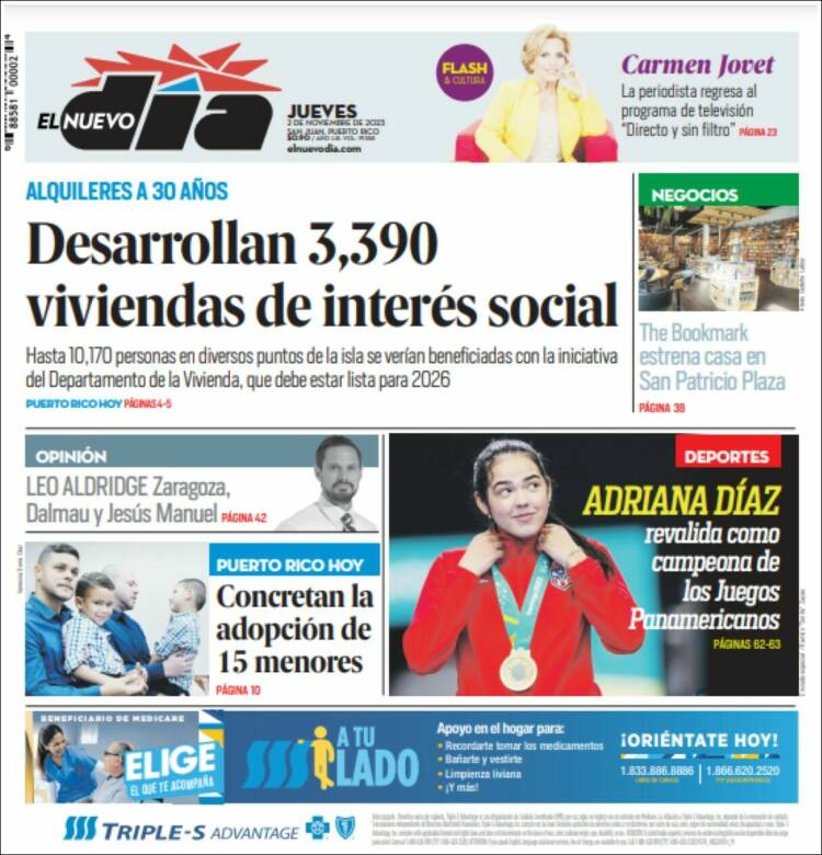 Portada de El Nuevo Día (Puerto Rico)