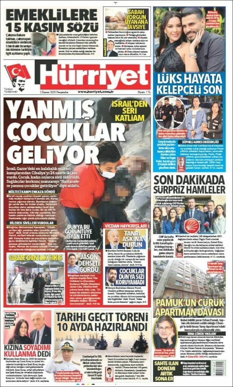 Portada de Hürriyet (Turqu&iacute;a)