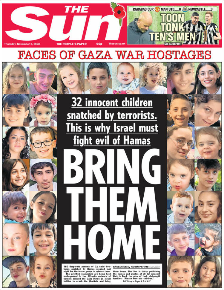 Portada de The Sun (Reino Unido)