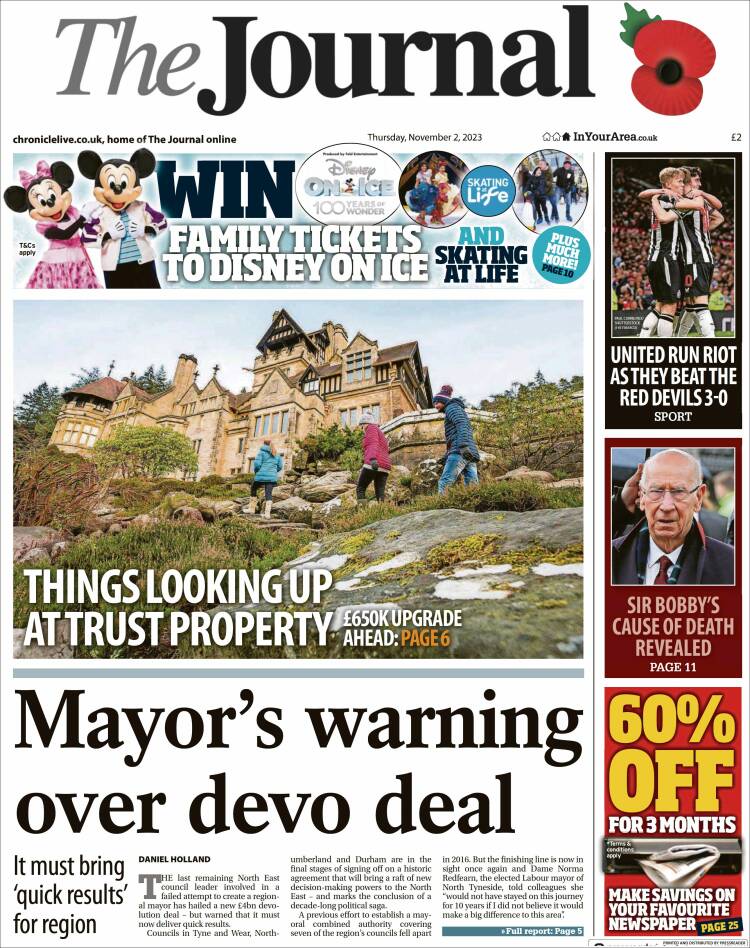 Portada de The Journal (Reino Unido)