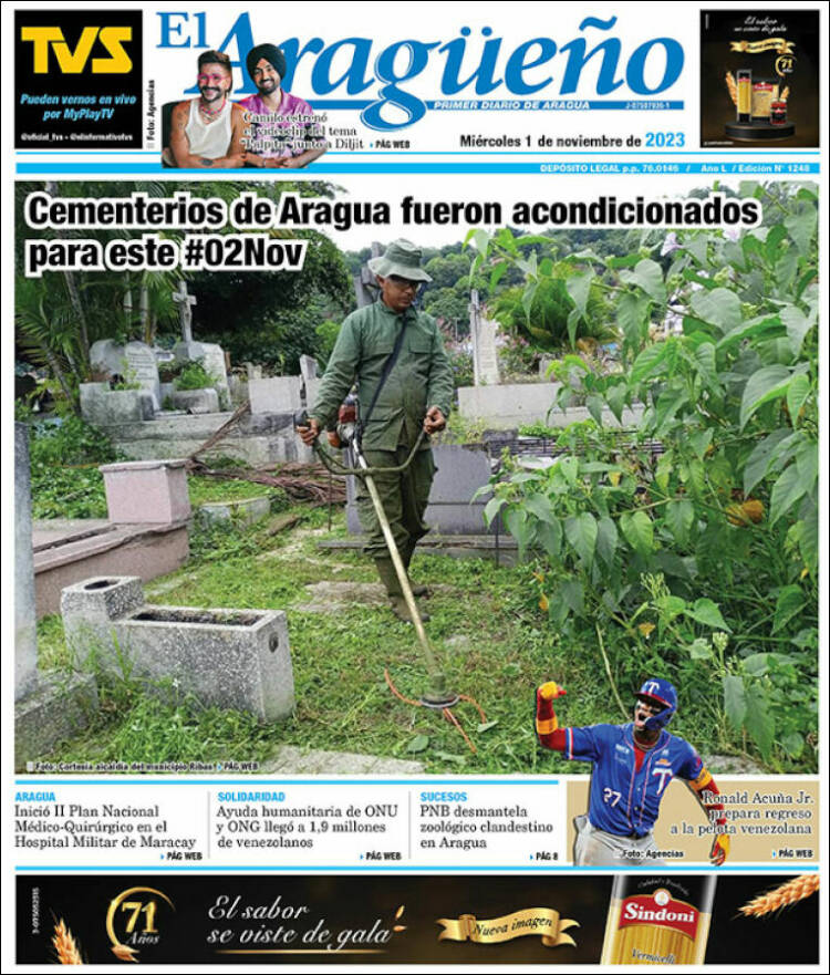 Portada de El Aragüeño (Venezuela)