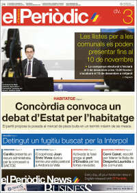 Portada de El Periòdic d'Andorra (Andorra)