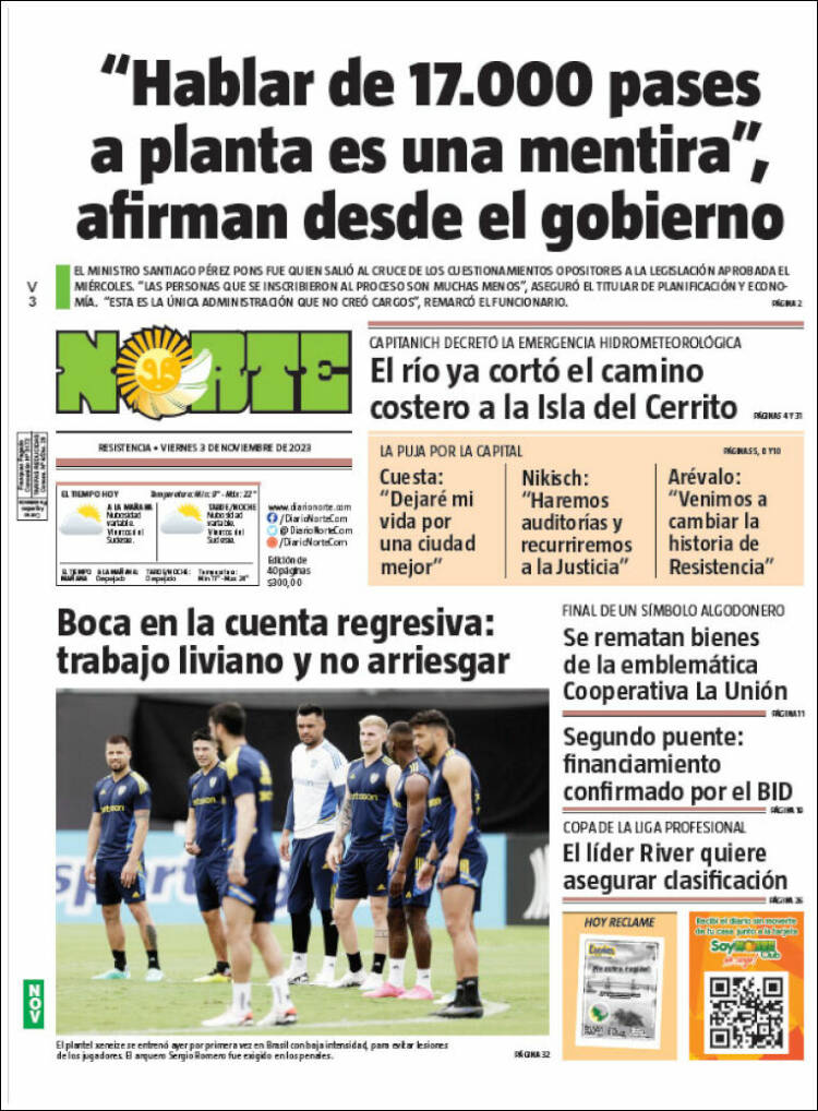 Portada de Diario Norte (Argentina)