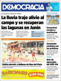 Portada de Diario Democracia (Argentina)