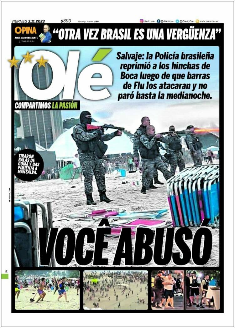 Portada de Olé (Argentina)