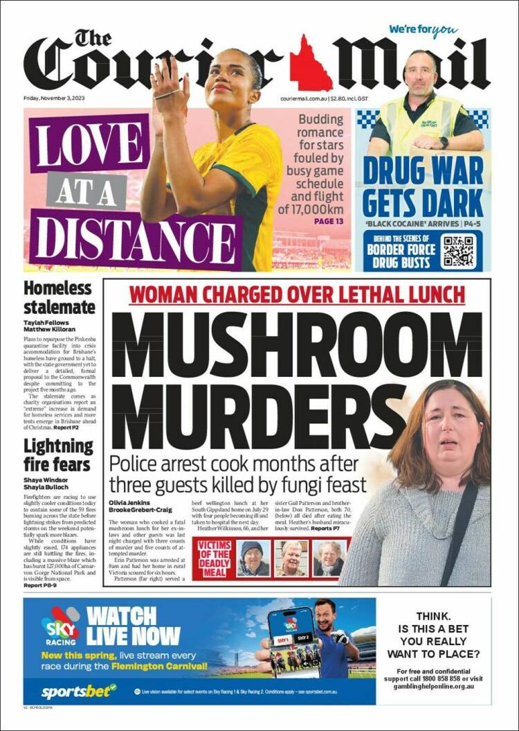 Portada de The Courier-Mail (Australia)