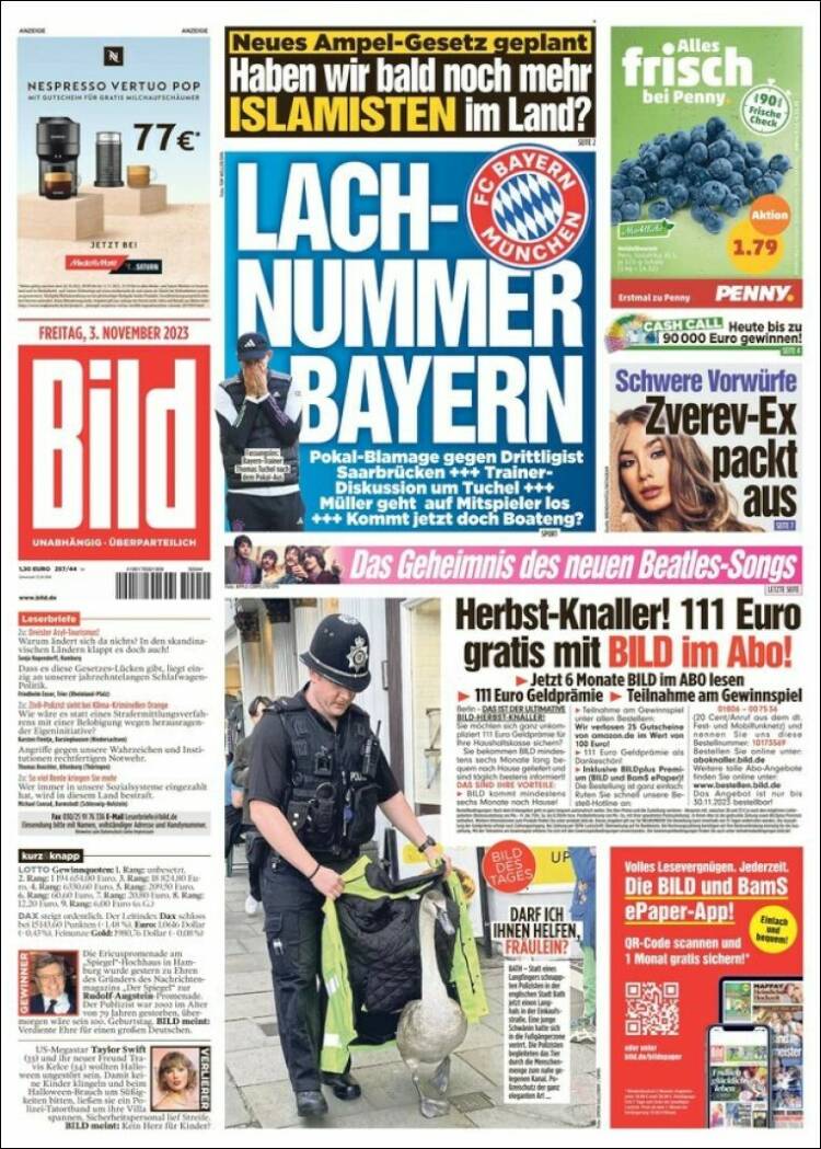 Portada de Bild (Alemania)