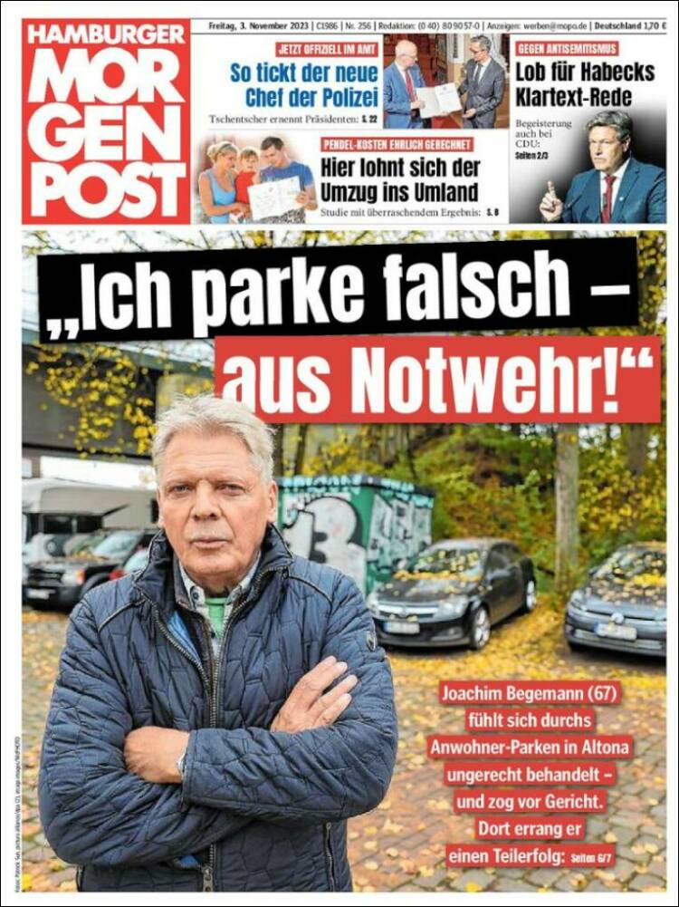 Portada de Hamburger Morgenpost  (Alemania)