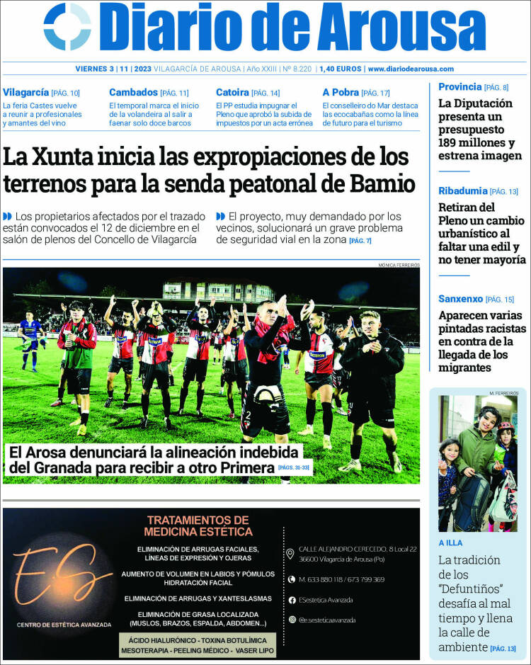 Portada de Diario de Arousa (España)