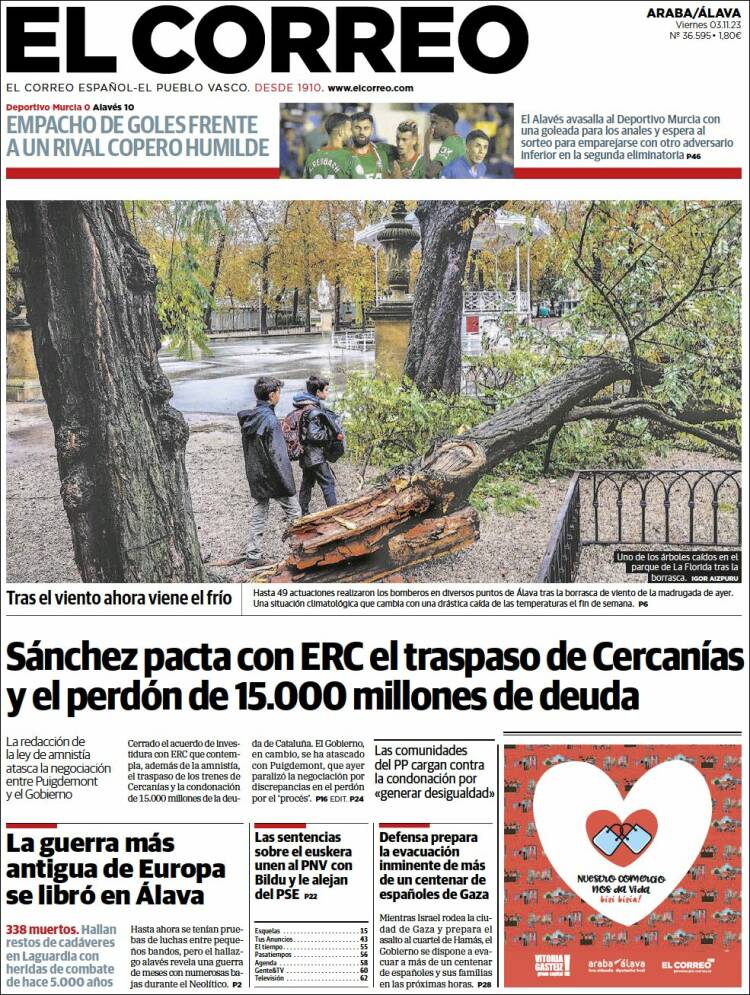Portada de El Correo - Álava (España)