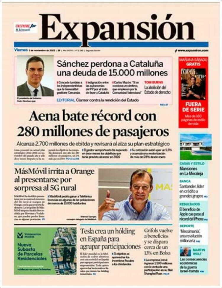 Portada de Expansión (España)