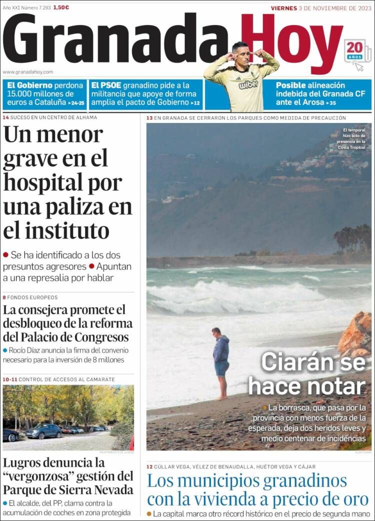Portada de Granada Hoy (España)