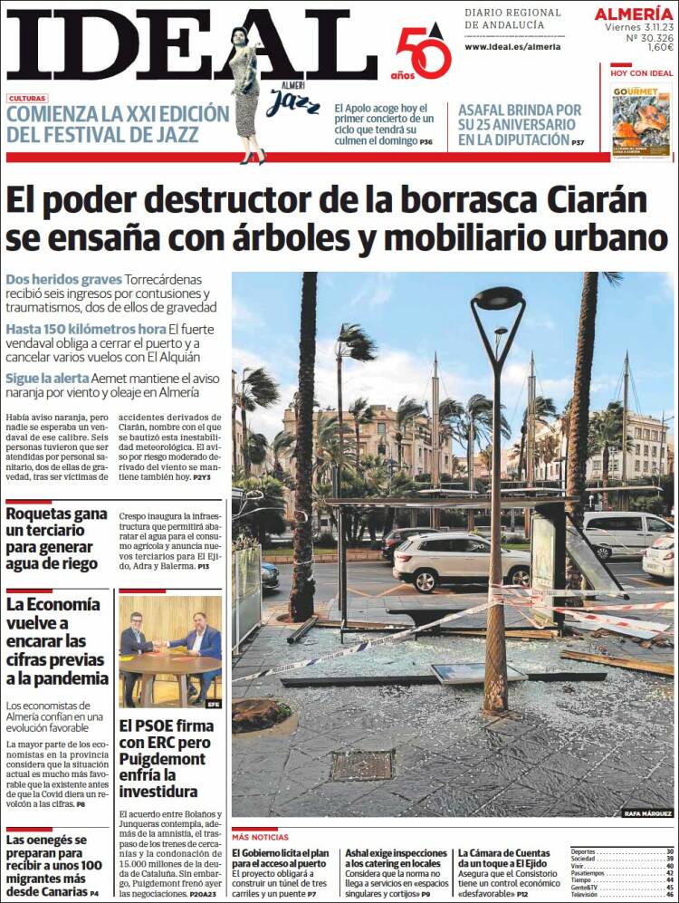 Portada de Ideal Almeria (España)