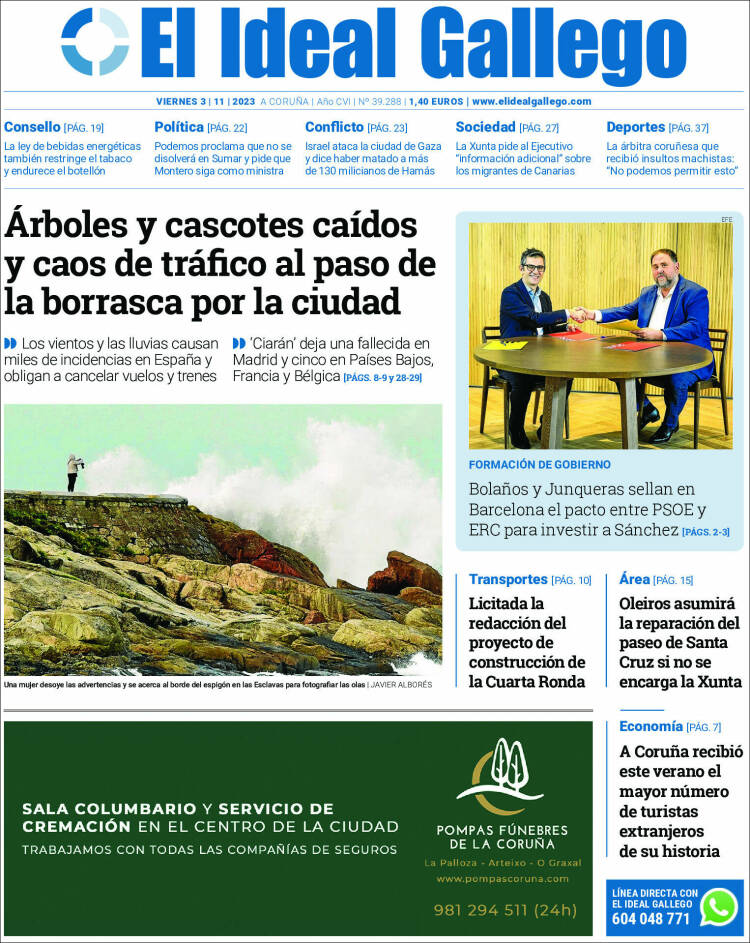 Portada de El Ideal Gallego (España)