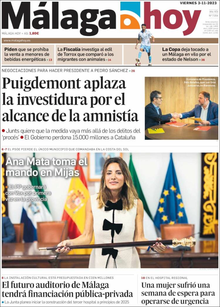 Portada de Málaga Hoy (España)