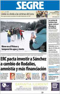 Portada de Segre  (España)