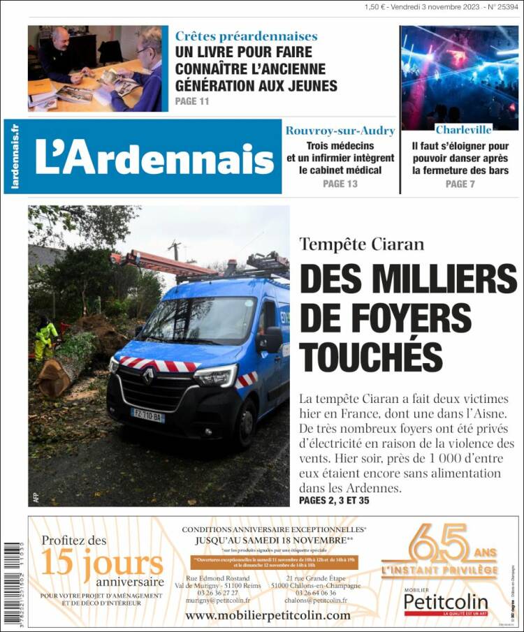 Portada de L'Ardenais (Francia)