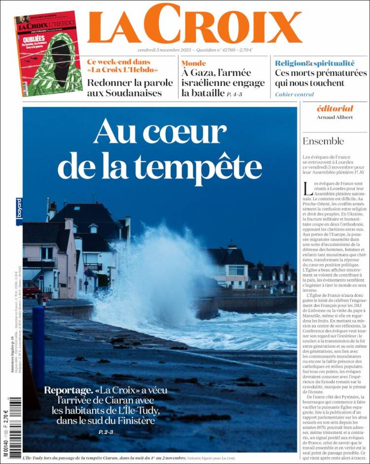 Portada de La Croix (Francia)