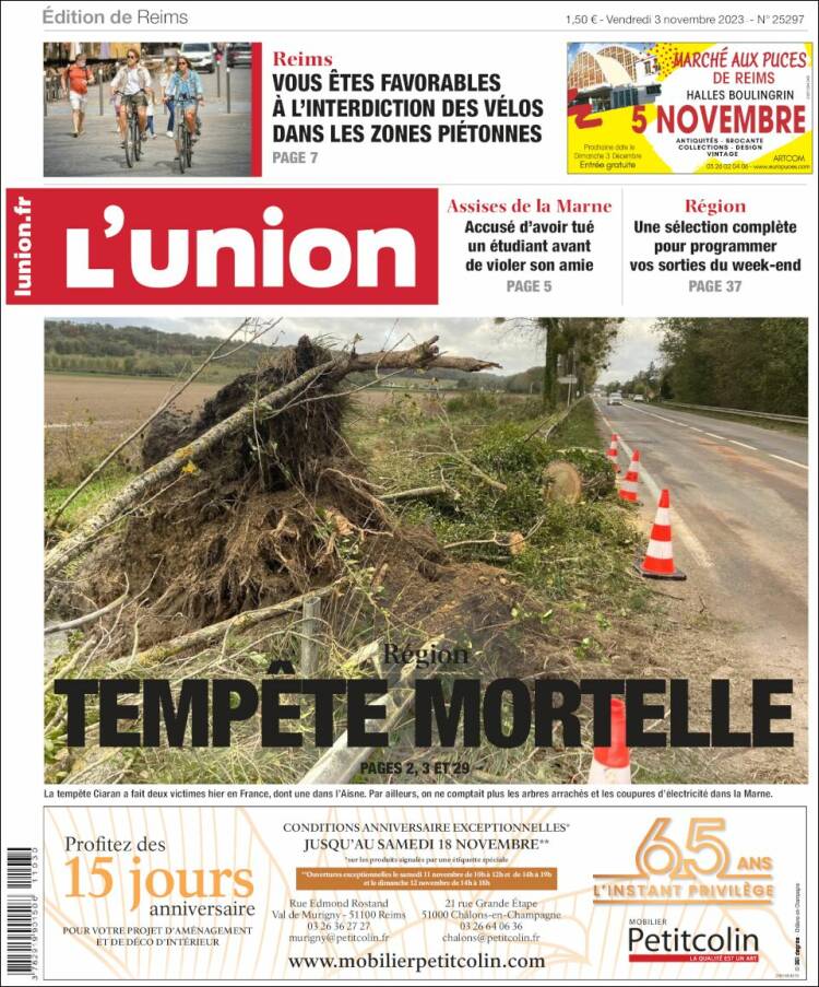 Portada de L'Union (Francia)