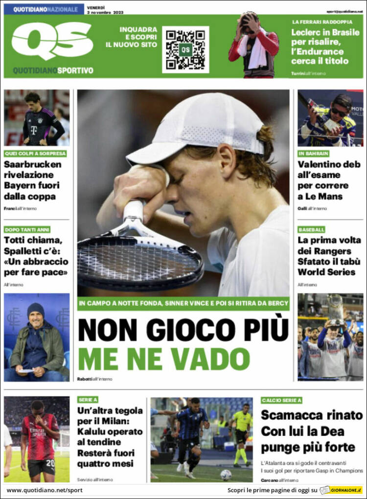 Portada de Quotidiano Sportivo (Italia)