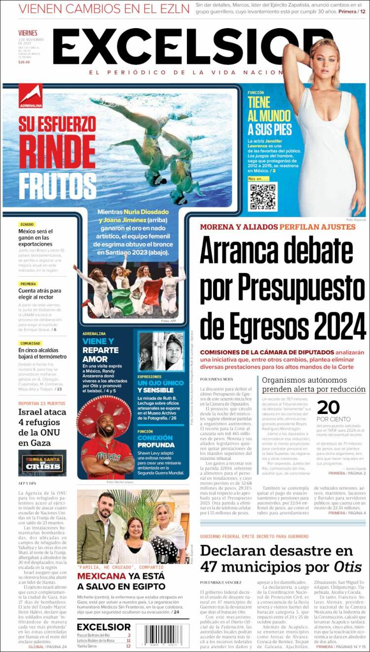 Portada de Excelsior (México)