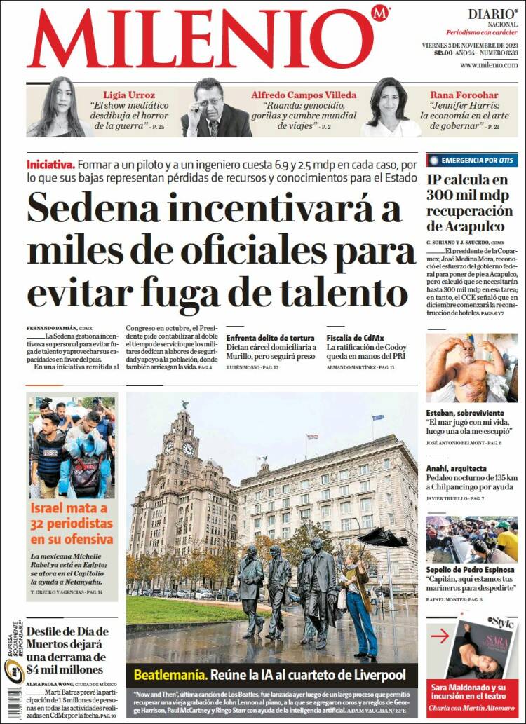 Portada de Milenio (México)