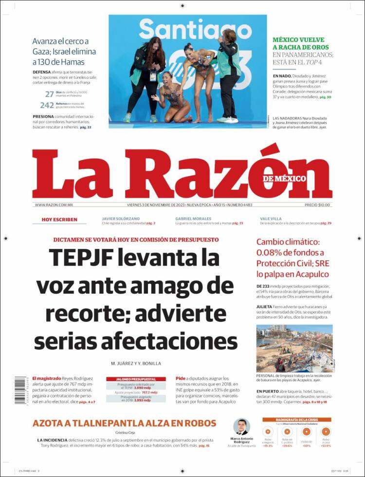 Portada de La Razón (México)