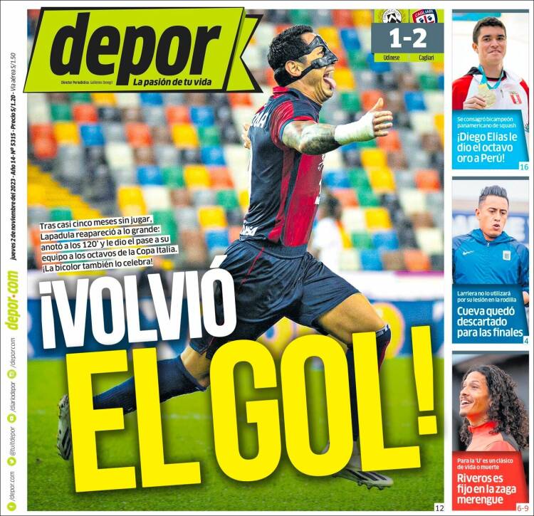Portada de Depor (Per&uacute;)