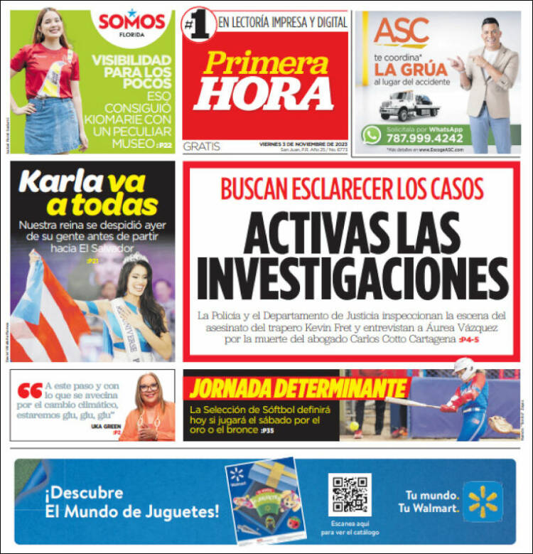 Portada de Primera Hora (Puerto Rico)