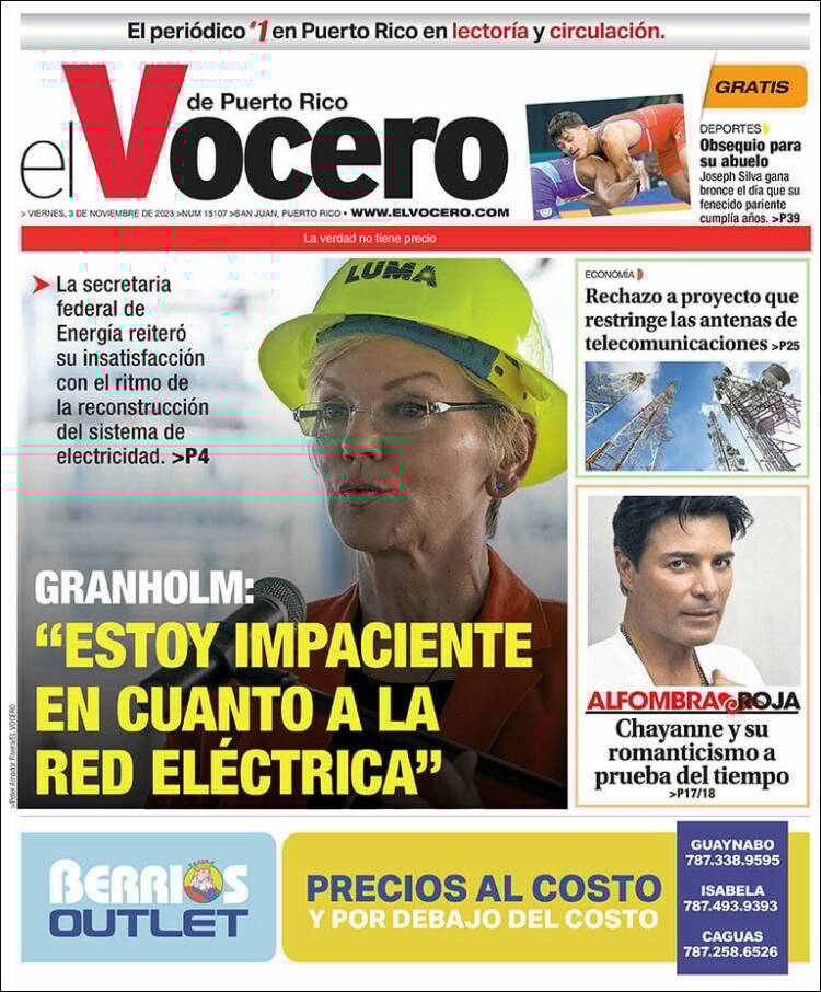 Portada de Vocero (Puerto Rico)