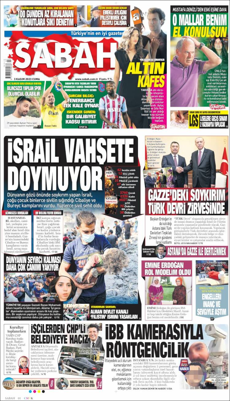 Portada de Sabah (Turqu&iacute;a)