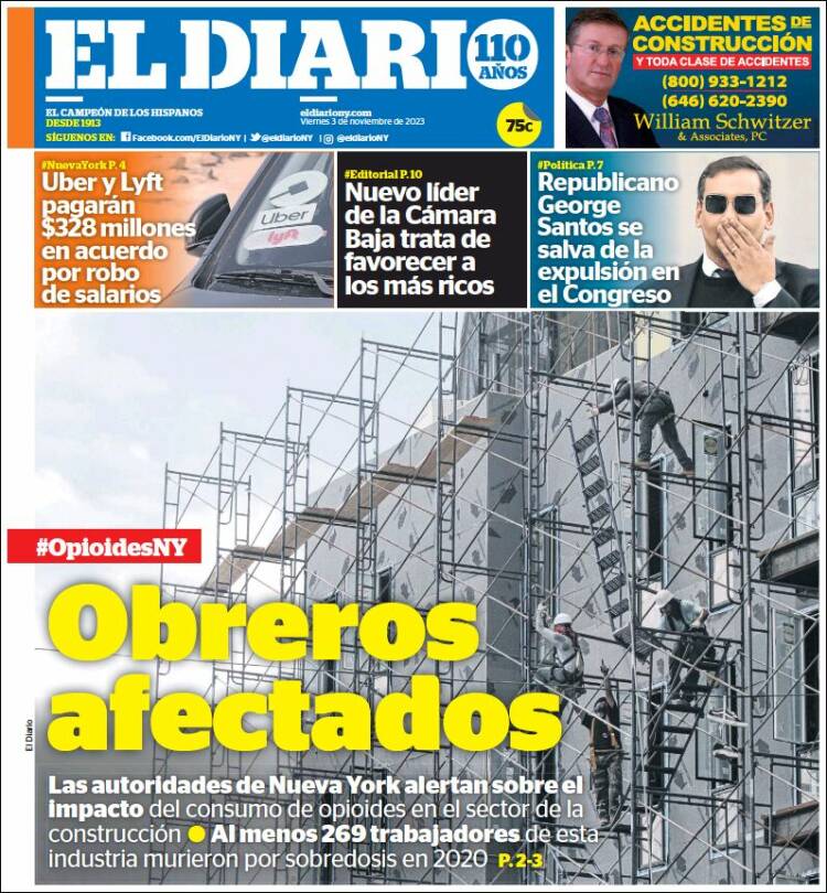 Portada de El Diario NY (USA)