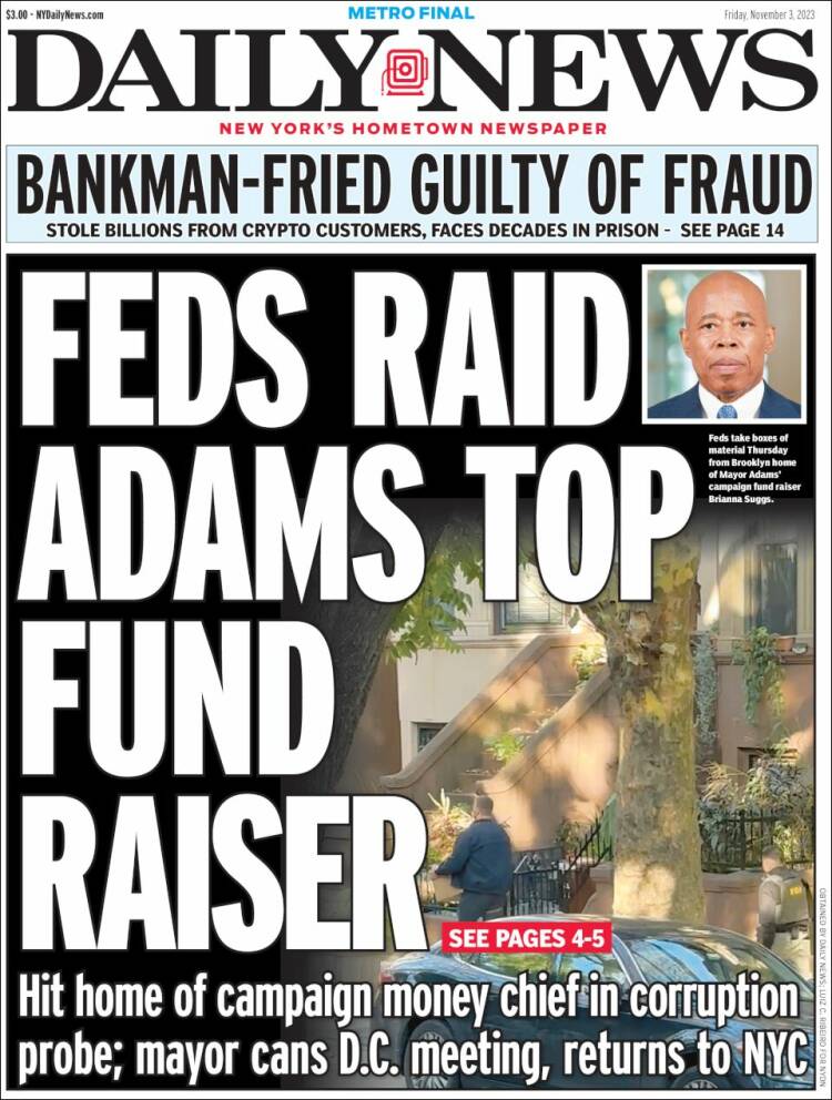 Portada de Daily News - New York (USA)